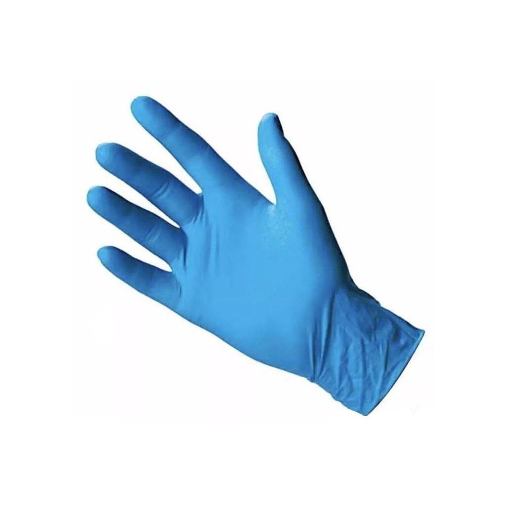 Jednorázové rukavice nepudrované MASTER GLOVE nitrile PF simple modré 100ks L