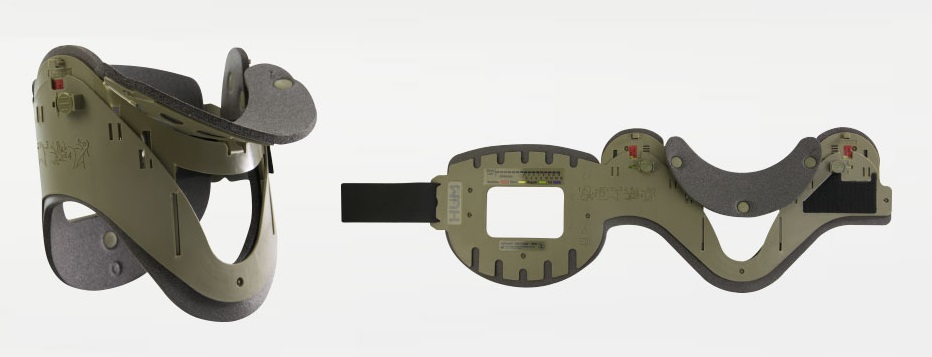 AEROresc® - EASY Collar - stavitelný fixační límec dospělý - armádní zelená