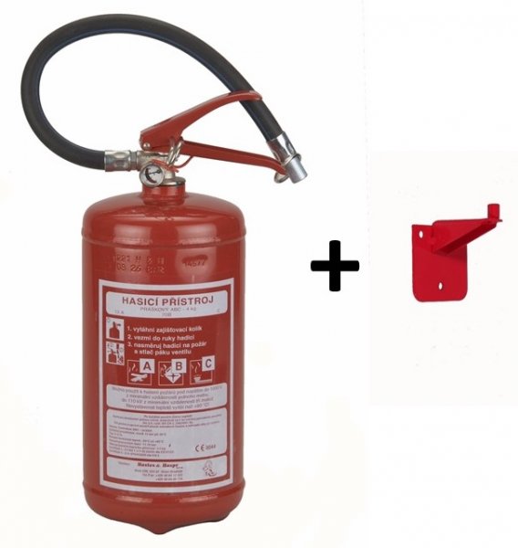 Práškový hasicí přístroj 4 kg - P 4Te - včetně revize