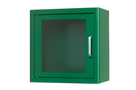 Skříňka na AED defibrilátor ARKY zelená - s alarmem