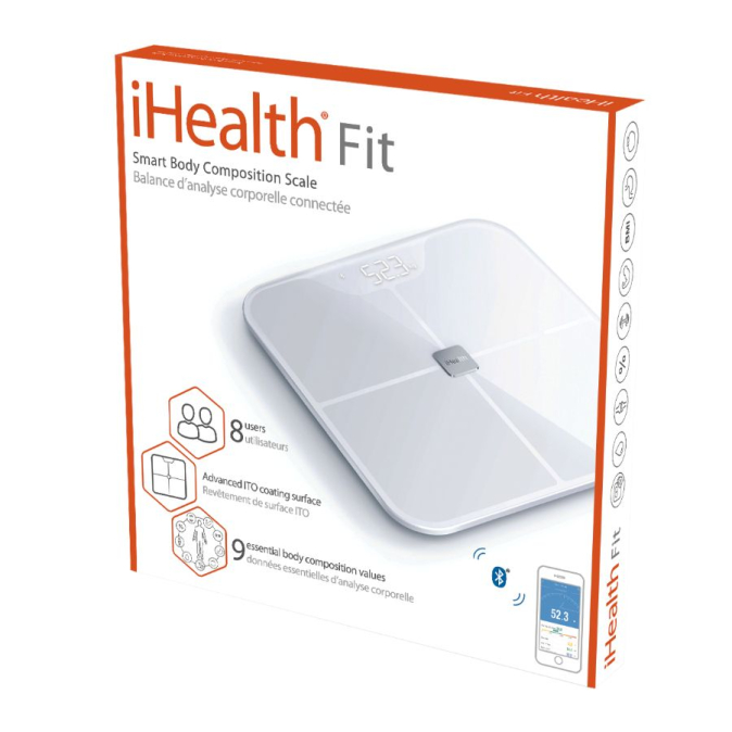 iHealth FIT HS2S – Chytrá osobní váha s analýzou složení těla, Bluetooth 4.0